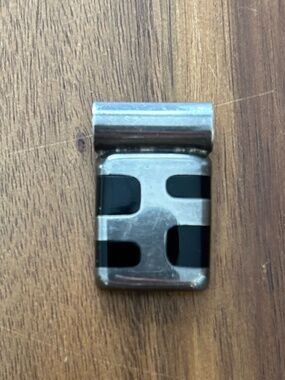 Vintage 925 Sterling Silver Black Onyx Pendant Minimalist Modernist Mexico